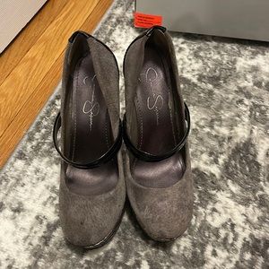 Jessica Simpson Grey Cheetah Heels